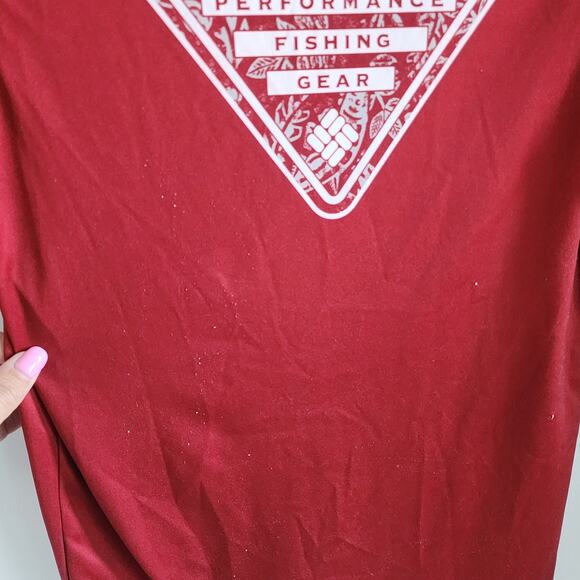 Columbia PFG Alabama Crimson Tide Short Sleeve Shirt Kids Youth Medium (10/12) - Picture 8 of 9